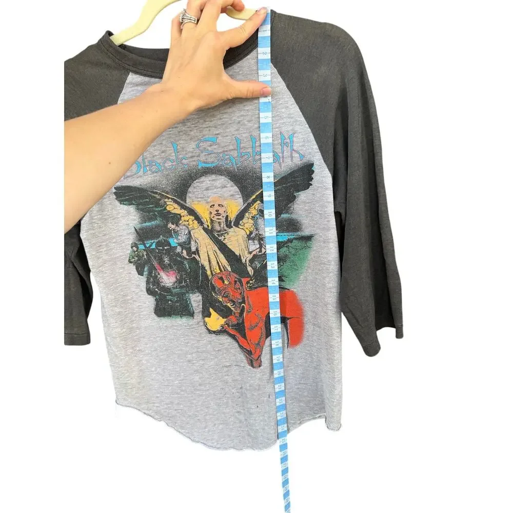 Vintage 1982 Black Sabbath World Tour Raglan Baseball Shirt Single Stitch 80s M